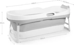 HelloBath Opvouwbaar Zitbad - Bath Bucket - 148cm - 220L - Extra Lang - Incl. Badkussen & Opberghoes -Badkamer Kast Winkel 1200x727 1