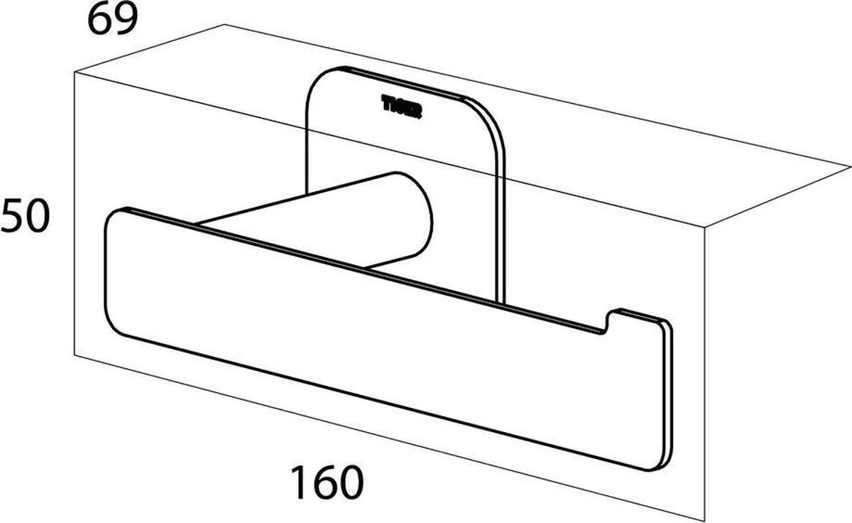Tiger Colar - Toiletrolhouder Zonder Klep - Zwart 7 Tiger Colar - Toiletrolhouder Zonder Klep - Zwart - Afbeelding 7
