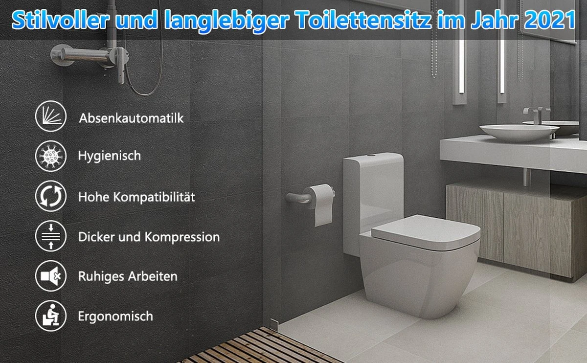 Blazelife Wc Bril - Wc Bril Softclose Van Duurzaam Ureumformaldehyde - Lonely Day - Toiletdeksel Universeel - Afneembaar - Antibacterieel - D-vorm 11 Blazelife Wc Bril - Wc Bril Softclose Van Duurzaam Ureumformaldehyde - Lonely Day - Toiletdeksel Universeel - Afneembaar - Antibacterieel - D-vorm - Afbeelding 11