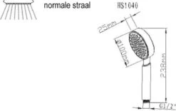 Ben Vira One Douchekop - 1 Straalsoort - 10cm - Chroom - Handdouche -Badkamer Kast Winkel 1200x760 2