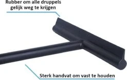 Douche Wisser Met Zuignap - Zwart - Raam Wisser - Raam Trekker - Badkamer Trekker - Badkamer Wisser -Badkamer Kast Winkel 1200x763 1