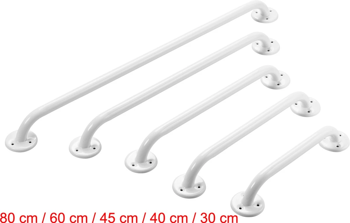 Wandbeugel Wit Metaal 80 Cm. Handgreep / Wandgreep Voor Badkamer / Douche / Toilet. Toiletbeugel / Badgreep / Douchegreep 3 Wandbeugel Wit Metaal 80 Cm. Handgreep / Wandgreep Voor Badkamer / Douche / Toilet. Toiletbeugel / Badgreep / Douchegreep - Afbeelding 3