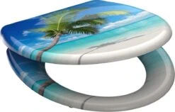SCHÜTTE WC-Bril 82363 CARRIBEAN - Duroplast - Soft Close - Afklikbaar - RVS-Scharnieren - Decor - 3-zijdige Print -Badkamer Kast Winkel 1200x768 6