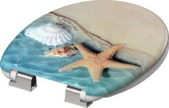 SCHÜTTE WC-Bril 82196 BEACH - Duroplast - Soft Close - Verchroomde Scharnieren - Decor - 1-zijdige Print -Badkamer Kast Winkel 1200x768 7