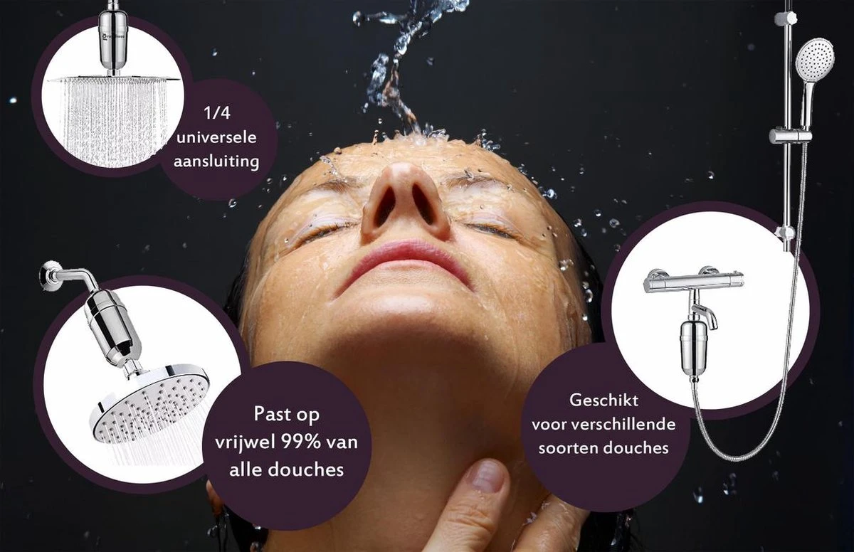 Universele Douchefilter Met Anti Kalk Filter En 15 Filtratie Lagen 6 Universele Douchefilter Met Anti Kalk Filter En 15 Filtratie Lagen - Afbeelding 6