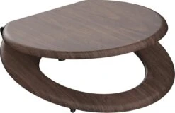 SCHÜTTE WC-Bril 80193 DARK WOOD - MDF-Hout - Soft Close - Verchroomde Scharnieren - Decor - 3-zijdige Print -Badkamer Kast Winkel 1200x778 4