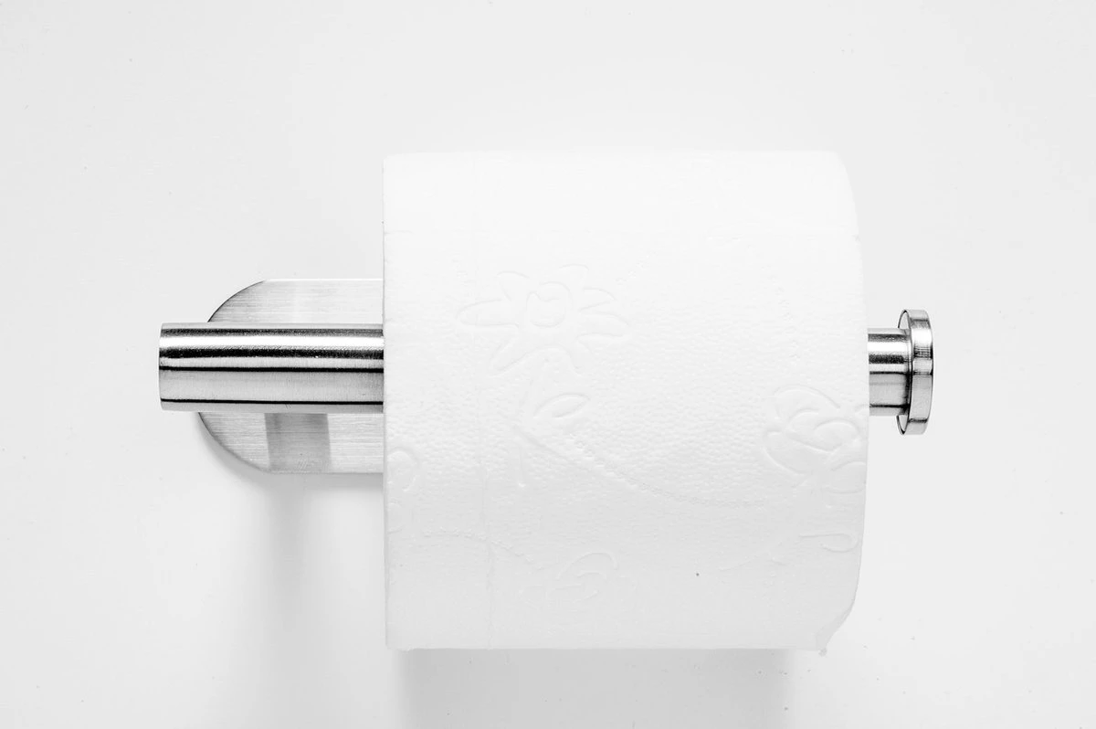 Toiletrolhouder Zonder Boren - Zilver - RVS WC Rolhouder Zelfklevend 2 Toiletrolhouder Zonder Boren - Zilver - RVS WC Rolhouder Zelfklevend - Afbeelding 2