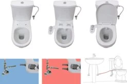 Deluy Platinum Series - Bidet Met Warm Water - QuickRelease Functie - Dubbele Sproeikop En Zelfreiningsfunctie - Hygiënisch Alternatief Voor Toiletpapier -Badkamer Kast Winkel 1200x799 24
