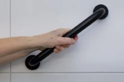 Highport Handgreep Zwart Voor Bad Of Douche - Sterke Metalen Wandgreep -Wandbeugel 30,5 Cm - Zwarte Aluminium Handgreep - Wandgreep Voor Badkamer - Douche - Toilet - Toiletbeugel - Badgreep - Douchegreep - Inclusief Ophangmateriaal -Badkamer Kast Winkel 1200x800 128