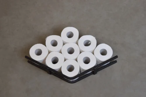 LOFT42 Jef Reserverolhouder - Zwart Metaal - 51x10x13