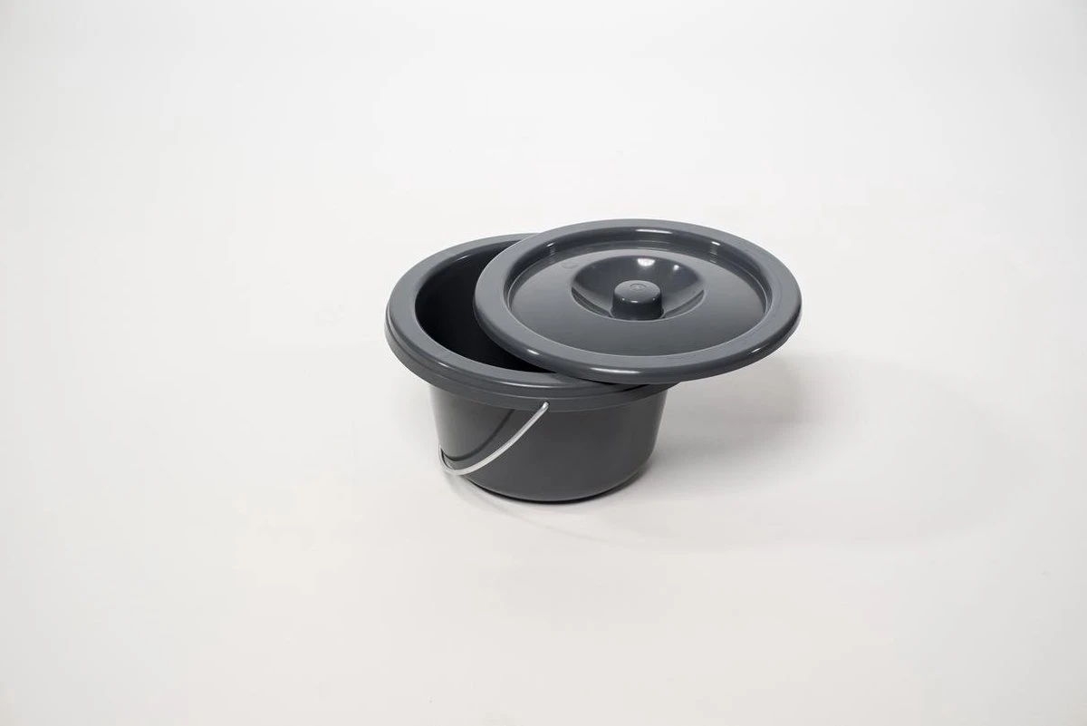 Toiletstoel Blauw Met Comfortabele Zitting En Emmer Met Deksel - Postoel 7 Toiletstoel Blauw Met Comfortabele Zitting En Emmer Met Deksel - Postoel - Afbeelding 7