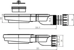 Extra Plat Douchebak Sifon Slim Inbouwhoogte 40mm Met Zeefje Voor Gatmaat 90mm -Badkamer Kast Winkel 1200x809 1