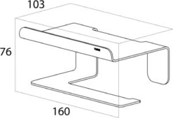 Tiger Colar - Toiletrolhouder Met Planchet - Zwart -Badkamer Kast Winkel 1200x819