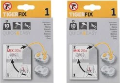 Tiger TigerFix Type 1 - Tiger Accessoires Monteren Zónder Boren - 2 Stuks -Badkamer Kast Winkel 1200x832
