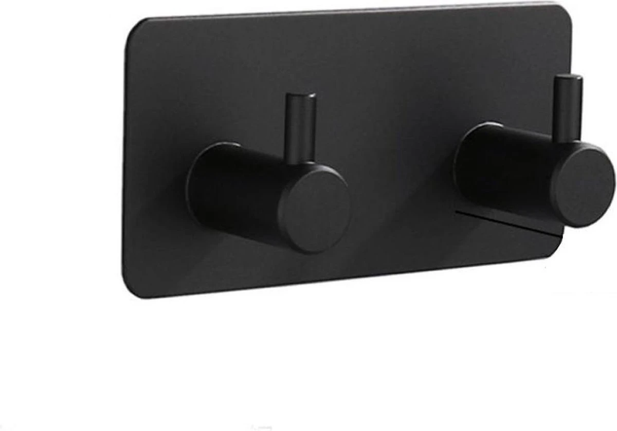 Igoods Handdoekhaakjes Zelfklevend - Badkamer & Keuken - Handdoekhouder Zwart | 2 In 1 1 Igoods Handdoekhaakjes Zelfklevend - Badkamer & Keuken - Handdoekhouder Zwart | 2 In 1