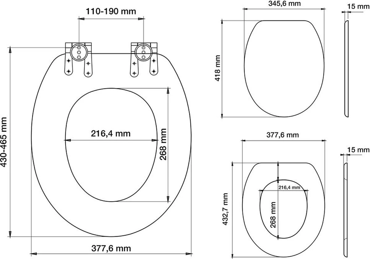 Tiger Douglas - Toiletbril - MDF - Walnoot 3 Tiger Douglas - Toiletbril - MDF - Walnoot - Afbeelding 3