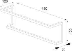 Sealskin Carré - Handdoekrek 48 Cm - Zwart -Badkamer Kast Winkel 1200x852 1