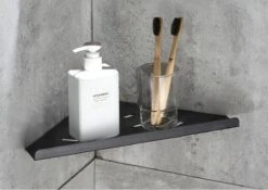 Vannons - Doucherek - Doucherek Hangend - Doucheplankje - Metaal - Set Van 2 - Zwart -Badkamer Kast Winkel 1200x852