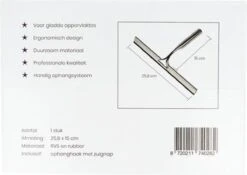 Aquafy Raamwisser RVS - Incl. Douchespons - Douchetrekker Voor Badkamer - Raamwisser Douche - Douchewisser RVS - Luxe Trekker Met Ophanghaak -Badkamer Kast Winkel 1200x852 3