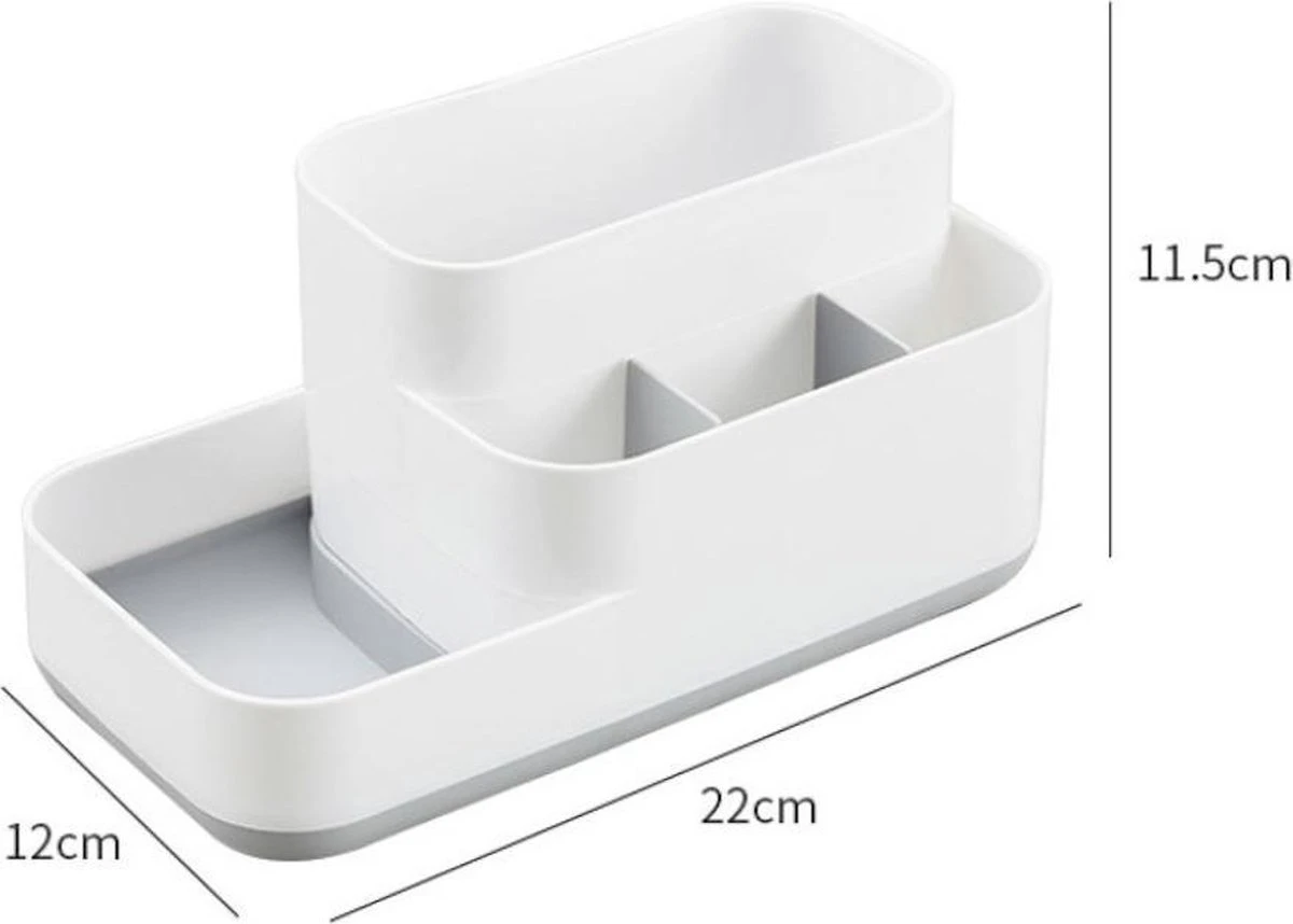 Tandenborstelhouder Badkamer – Elektrische Tandenborstel Houder - Tandenborstel - Make Up Organizer - Desk Organizer - Bureau Organizer - Opbergbox - Wit 8 Tandenborstelhouder Badkamer – Elektrische Tandenborstel Houder - Tandenborstel - Make Up Organizer - Desk Organizer - Bureau Organizer - Opbergbox - Wit - Afbeelding 8