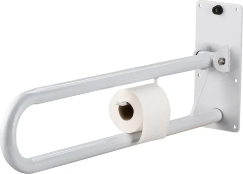 Merkloos Toiletbeugel Opklapbaar 76 Cm Met Toiletrolhouder, Wandbeugel, Toiletsteun
