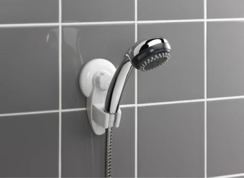 Handdouchehouder Kunststof Met Zuignap Wit