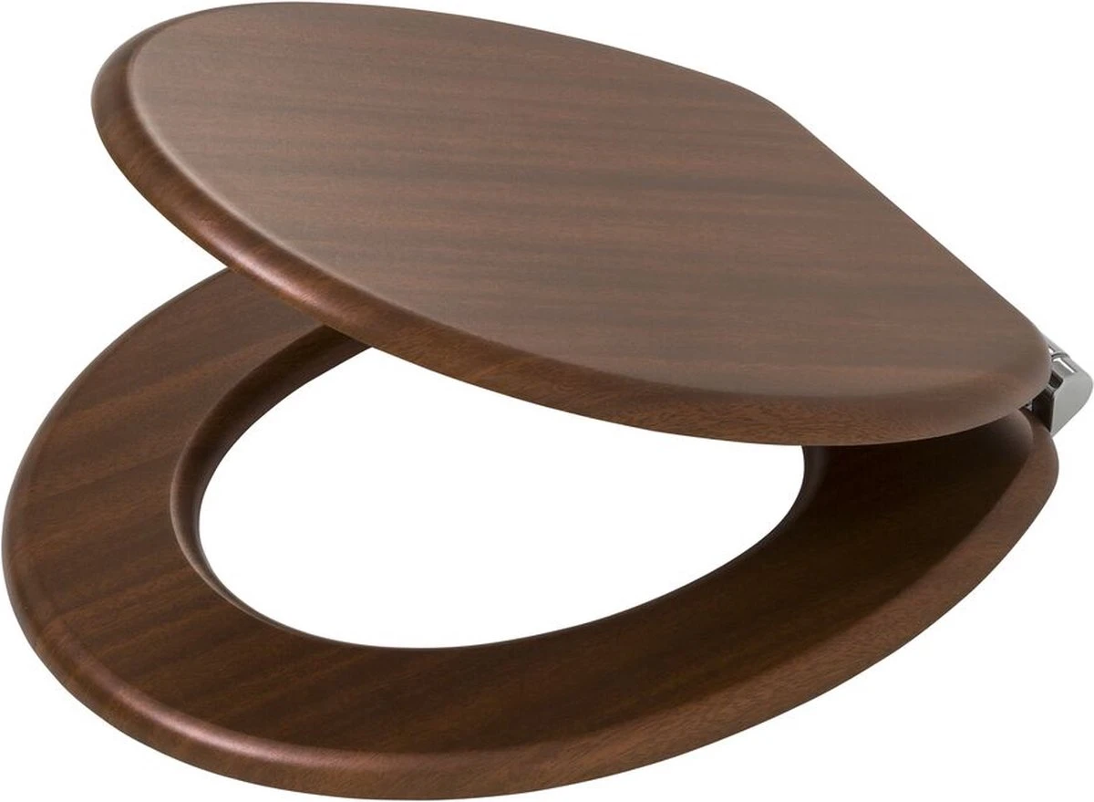 Tiger Douglas - Toiletbril - MDF - Walnoot 1 Tiger Douglas - Toiletbril - MDF - Walnoot