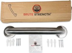 Brute Strength - Handgreep Voor Bad Of Douche - 30 Cm - Wandbeugel - RVS Handgreep - Wandgreep Voor Badkamer - Douche - Toilet - Toiletbeugel - Badgreep - Douchegreep -Badkamer Kast Winkel 1200x883 7