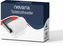 Nevana Toiletrolhouder - WC Rolhouder - Toiletpapier - Papier Rol Houder - Zelfklevend - Zonder Boren - Zwart - RVS -Badkamer Kast Winkel 1200x891