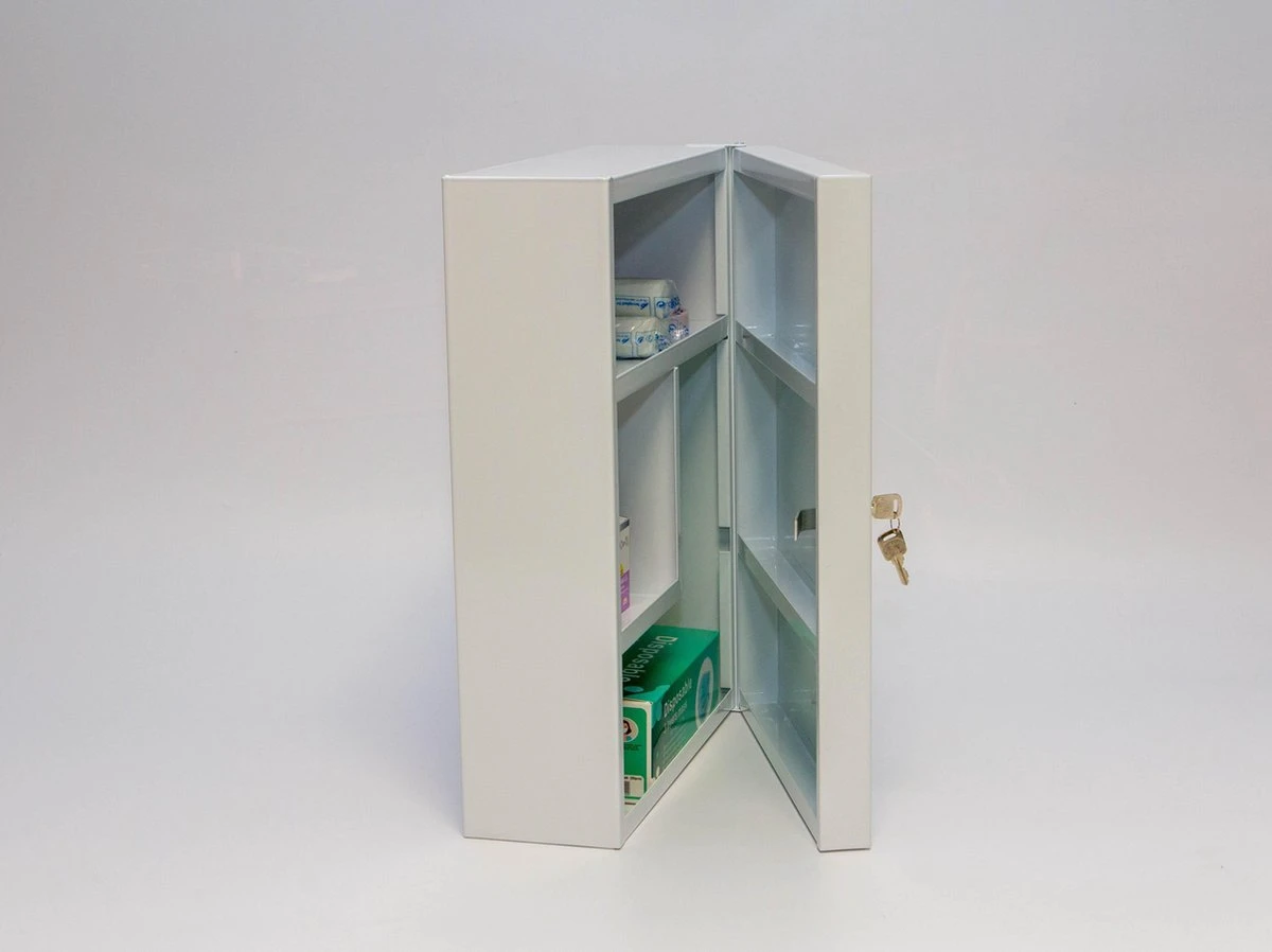 Culinorm Medicijnkast Van Staal Met Slot - 35cm X 45 Cm X 15 Cm - Wit 7 Culinorm Medicijnkast Van Staal Met Slot - 35cm X 45 Cm X 15 Cm - Wit - Afbeelding 7