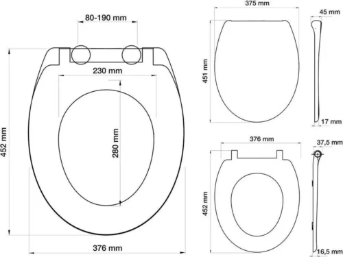 Tiger Ventura - Toiletbril - WC Bril - Duroplast - Zwart -Badkamer Kast Winkel 1200x899 17
