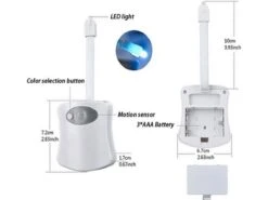 2 Stuks Toiletpotverlichting-automatisch-led-licht-toilet-bril-verlichting-voor-wc-in-8-stelbare-kleuren-wc-lamp-nachtlamp-bewegingssensor-toiletpot, Wit , Merk I12Cover -Badkamer Kast Winkel 1200x900 120