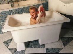 Saqu Zitbad - Mobiel Bad - 103x65cm - Wit - Incl Bijbehorende Poot En Zonder Afvoer -Badkamer Kast Winkel 1200x900 131