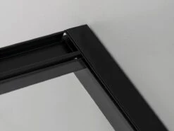 Merkloos Douchecabine Kwartrond 90x90x200 Cm 6 Mm Nano Anti Kalk Veiligheidsglas Met Zwart Aluminium Omlijsting -Badkamer Kast Winkel 1200x900 63