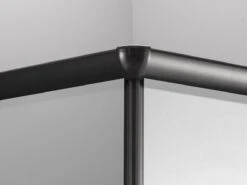 Merkloos Douchecabine Vierkant - 90x90x200cm 6 Mm - Nano Anti Kalk Veiligheidsglas - Zwart Aluminium Omlijsting -Badkamer Kast Winkel 1200x900 75