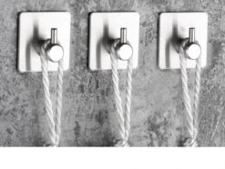 Merkloos RiMa7 - Handdoekhaakjes - Ophanghaak - RVS - Zilver - Zelfklevend Vierkant - 4 Stuks -Badkamer Kast Winkel 1200x904 1