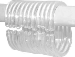 Merkloos Douchegordijn Ringen Set/12 Stuks - Transparant - Ringen Douche Gordijn - Shower Curtain Rings