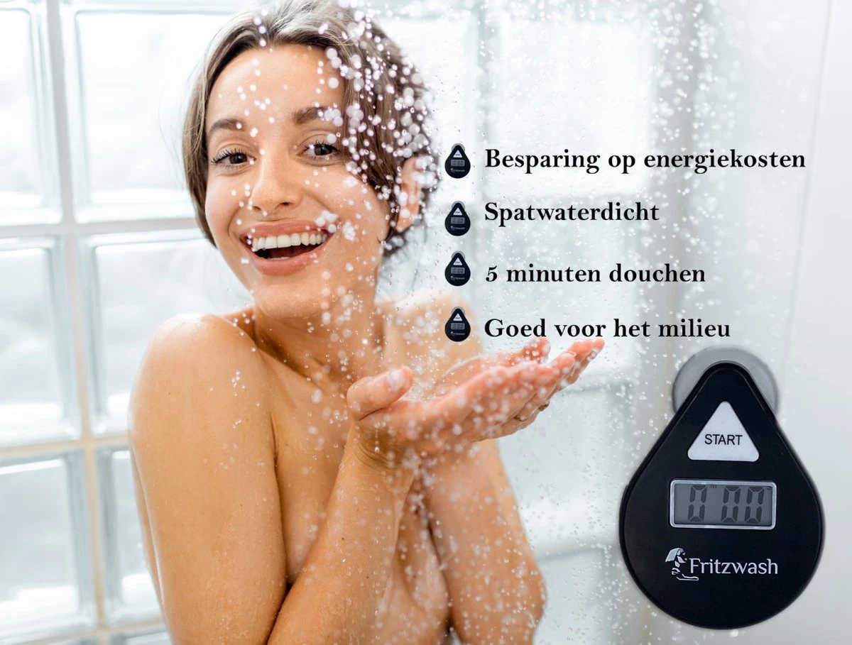 FritzTimer© Douchetimer | Douche Klok | 5 Minuten | Wekker | Showertimer 2 FritzTimer© Douchetimer | Douche Klok | 5 Minuten | Wekker | Showertimer - Afbeelding 2
