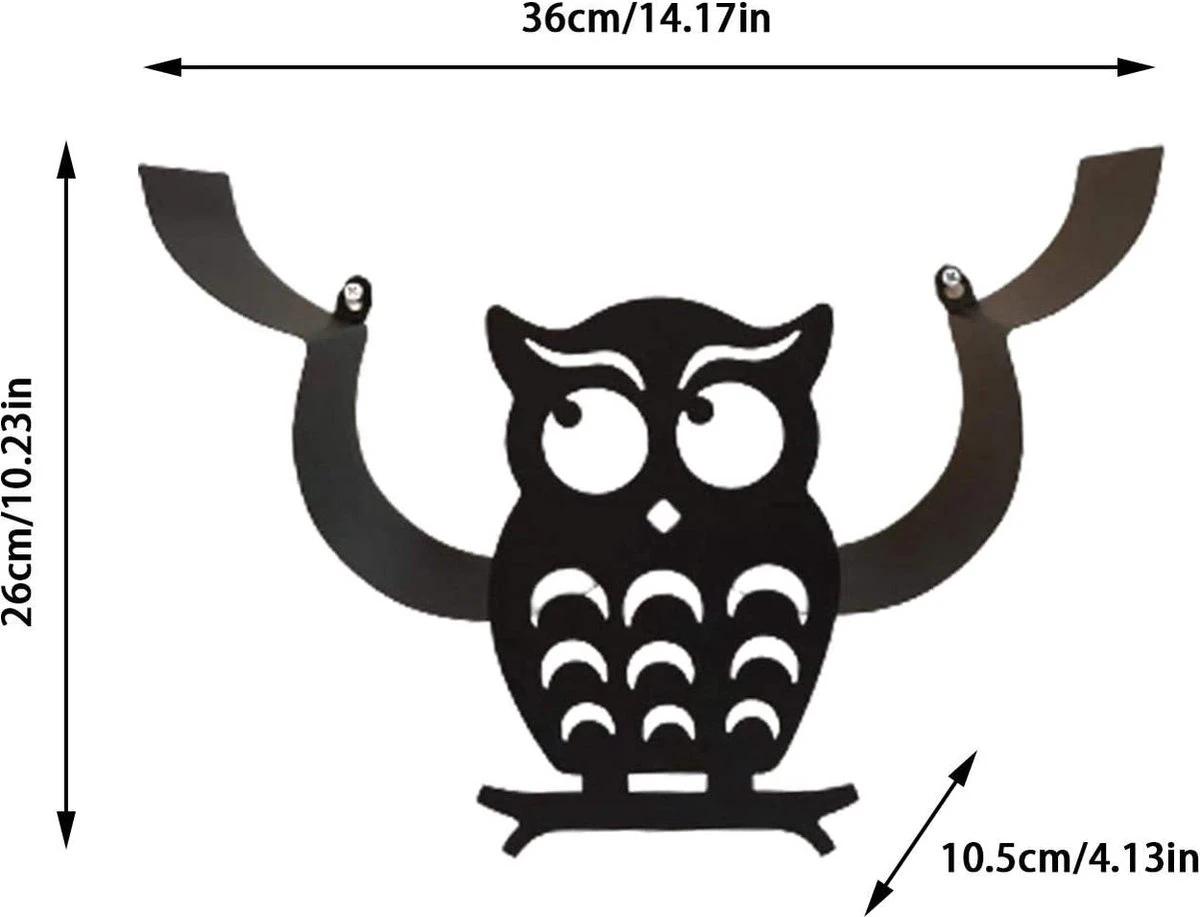 Sens Design Toiletrolhouder – Wc Rolhouder – Hangend - Uil 6 Sens Design Toiletrolhouder – Wc Rolhouder – Hangend - Uil - Afbeelding 6