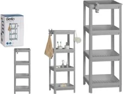 Badkamerrek/opbergkast Wit Kunststof 4-laags 36 X 23 X 100 Cm - Handdoeken En Toiletspullen Badkamerrekjes -Badkamer Kast Winkel 1200x922 5