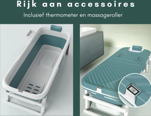 Livista® - Opvouwbaar Bad - Blauw - Zitbad - Inklapbaar - Bath Bucket - 150 CM LANG - XL - Incl. Thermometer & Onderwater LED Lichten -Badkamer Kast Winkel 1200x922 7