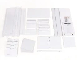 Badkamerkast, Ladekast Met 4 Schuifladen En 1 Deur, Wit, 55 X 81 X 30 Cm -Wastafelonderkast - Badkamermeubel -Badkamer Kast Winkel 1200x932 2