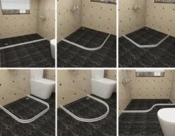 Merkloos Zelfklevende Siliconen Waterkering 100cm 100cm Douche Dorpel - Water Stopper Badkamer - Water Dorpel Waterdorpel - Waterstopper - Douchedeur - Douchebak - Douchegordijn - Water Drempel - Zwembad -Badkamer Kast Winkel 1200x940 2