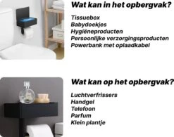 SHATY® WC Rolhouder - Toiletrolhouder - Opbergvak - Bakje - Plankje - Zonder Boren- WC Papier Houder - Toilet Papier Houder - Zwart - Badkameraccessoire - Toiletaccessoire - Inclusief Handoekhaak 11 SHATY® WC Rolhouder - Toiletrolhouder - Opbergvak - Bakje - Plankje - Zonder Boren- WC Papier Houder - Toilet Papier Houder - Zwart - Badkameraccessoire - Toiletaccessoire - Inclusief Handoekhaak -Badkamer Kast Winkel 1200x947