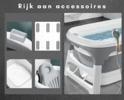Livista® - Opvouwbaar Bad - Stoombad Grijs - Zitbad - Inklapbaar - Bath Bucket - 152 CM LANG - XL - Incl. Rugkussen, Stoommachine En Bad Accessoires -Badkamer Kast Winkel 1200x960 19