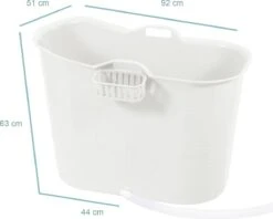 Zitbad Voor Volwassenen - Bath Bucket - Wit - 200L -Badkamer Kast Winkel 1200x962 2