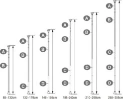 Merkloos Telescopisch Douche Rek Met 4 Lagen - Verstelbaar Bad / Douche Hoekrek Opbergrek - Uitschuifbaar Van 85-305 Cm - Wit -Badkamer Kast Winkel 1200x965