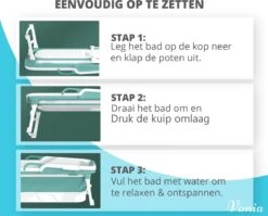 Vonia Opvouwbaar Bad - Zitbad - Bath Bucket - 140 Cm Lang - Inklapbaar Bad - Incl. Badkussen - Roze -Badkamer Kast Winkel 1200x965 4