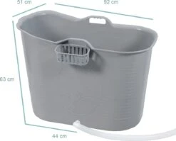 Zitbad Voor Volwassenen - Bath Bucket - Grijs - 200L -Badkamer Kast Winkel 1200x966 6