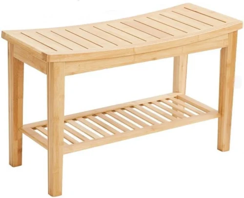 Merkloos Decopatent® Stevig Badkamerbankje - Handig Als Badkamerkruk - Bamboe Hout -Badkamer Kast Winkel 1200x974